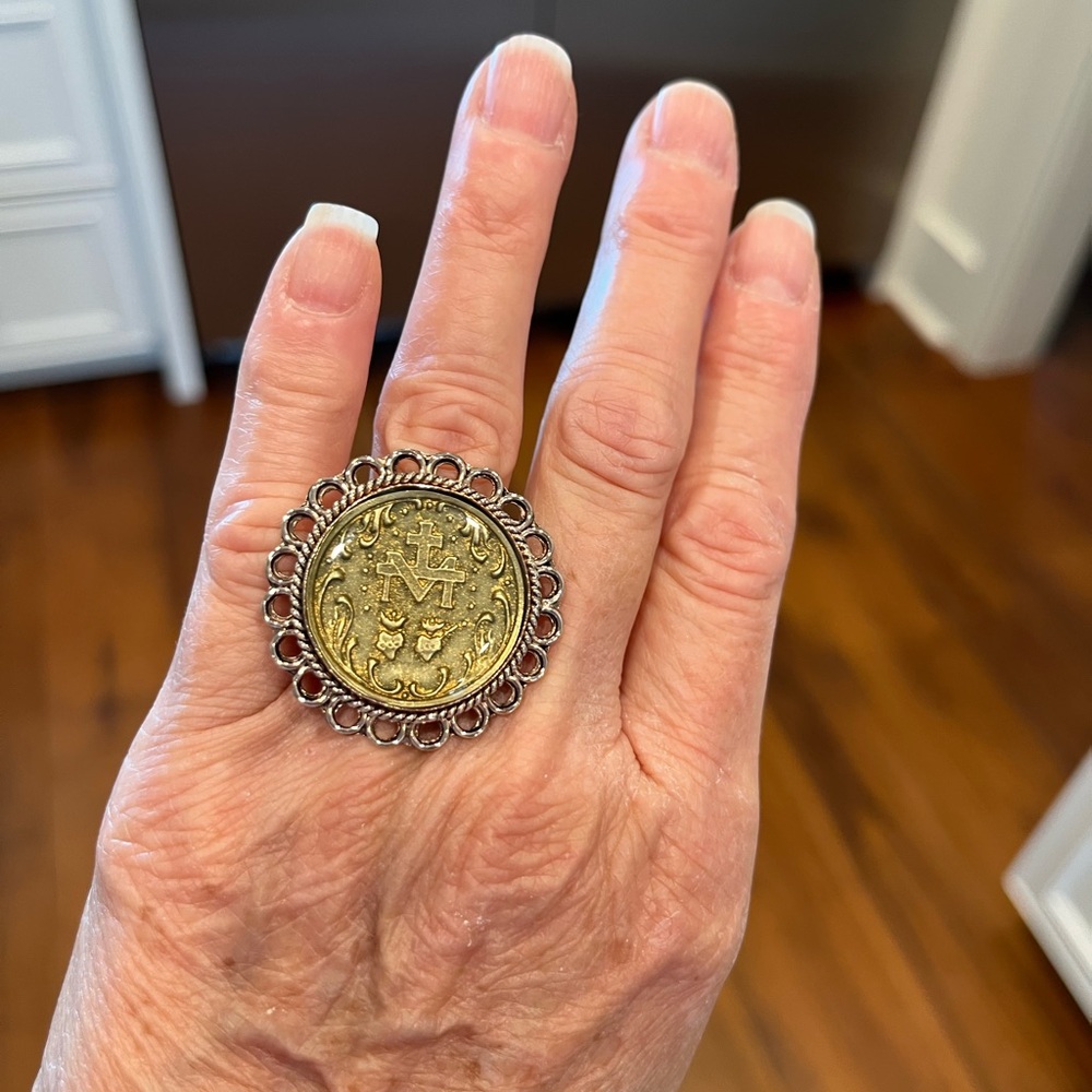 VIRGIN SAINTS & ANGELS MIRACULOUS RING IN ROSE GOLD - Picture 3 of 12